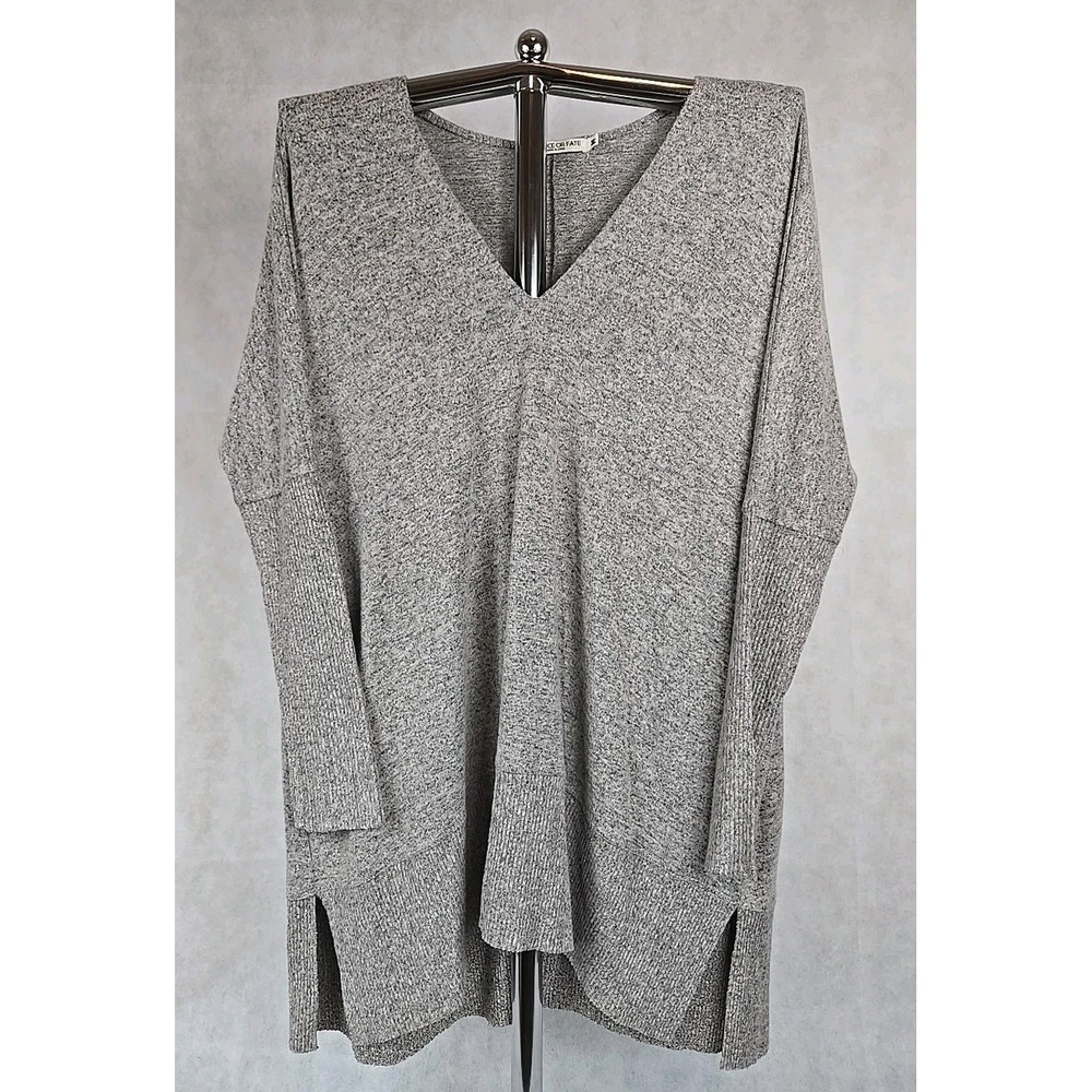 Chance‎ Or Fate Womens Size Medium Sweater Top Beige Long Sleeve V-Neck NWT